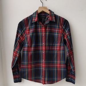 J. Crew Perfect Shirt Stewart Plaid Women's 4